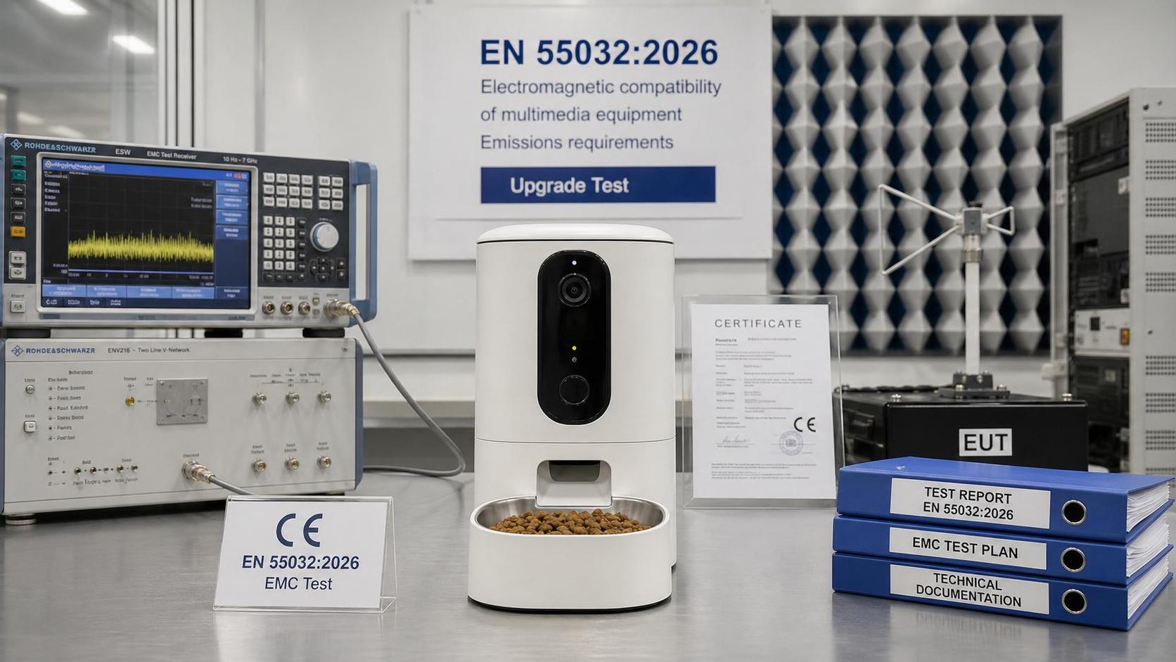 EN 55032:2026 Raises CE Testing Bar for AI Pet Feeders