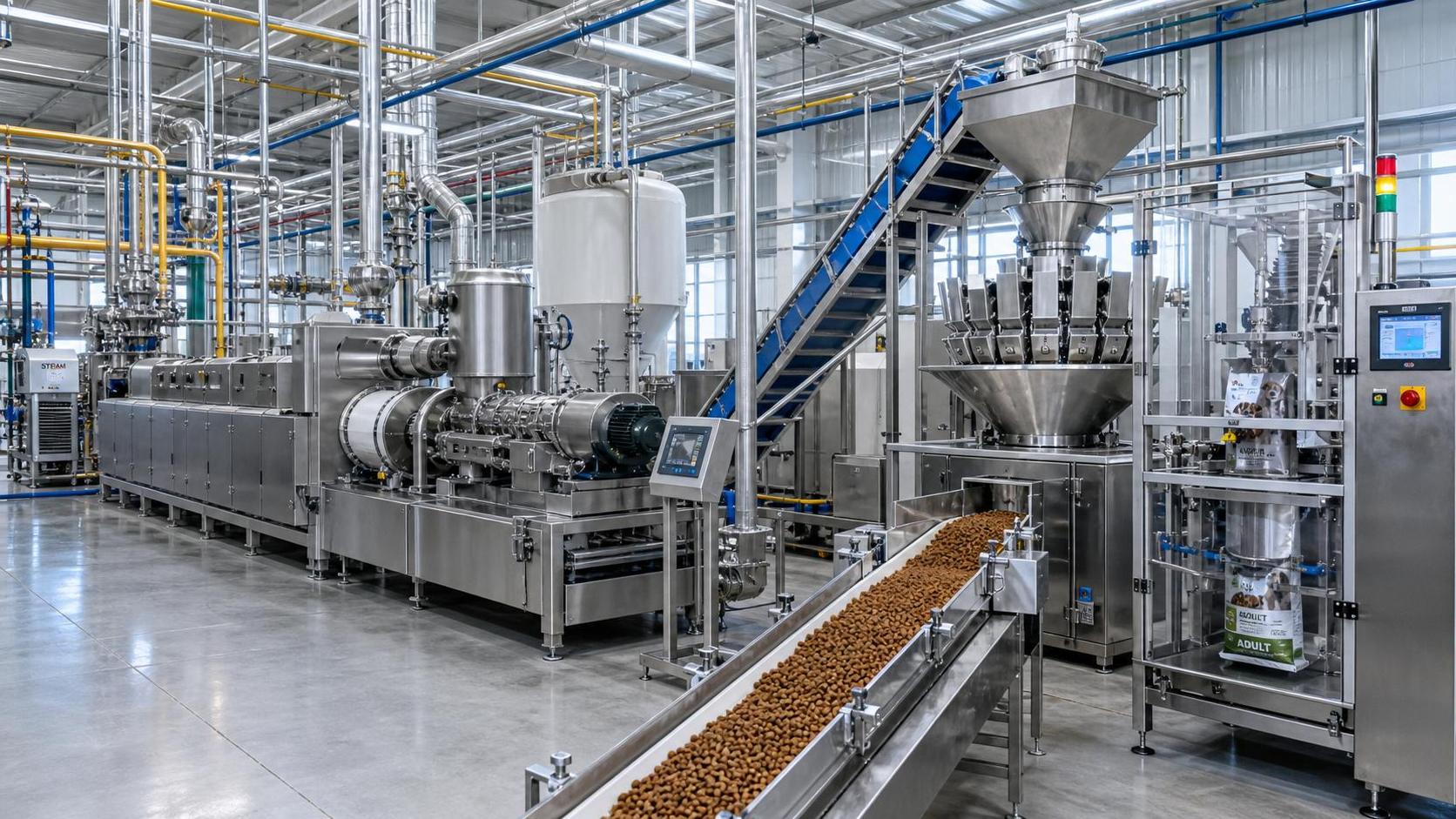 Pet Food Production Equipment Cost Breakdown: Extrusion, Drying, Packing, and Utilities