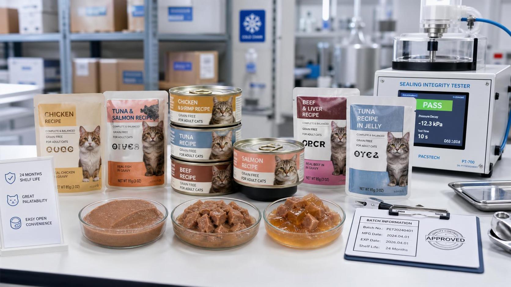 How Wet Cat Food Formulas Affect Shelf Life, Palatability, and Handling