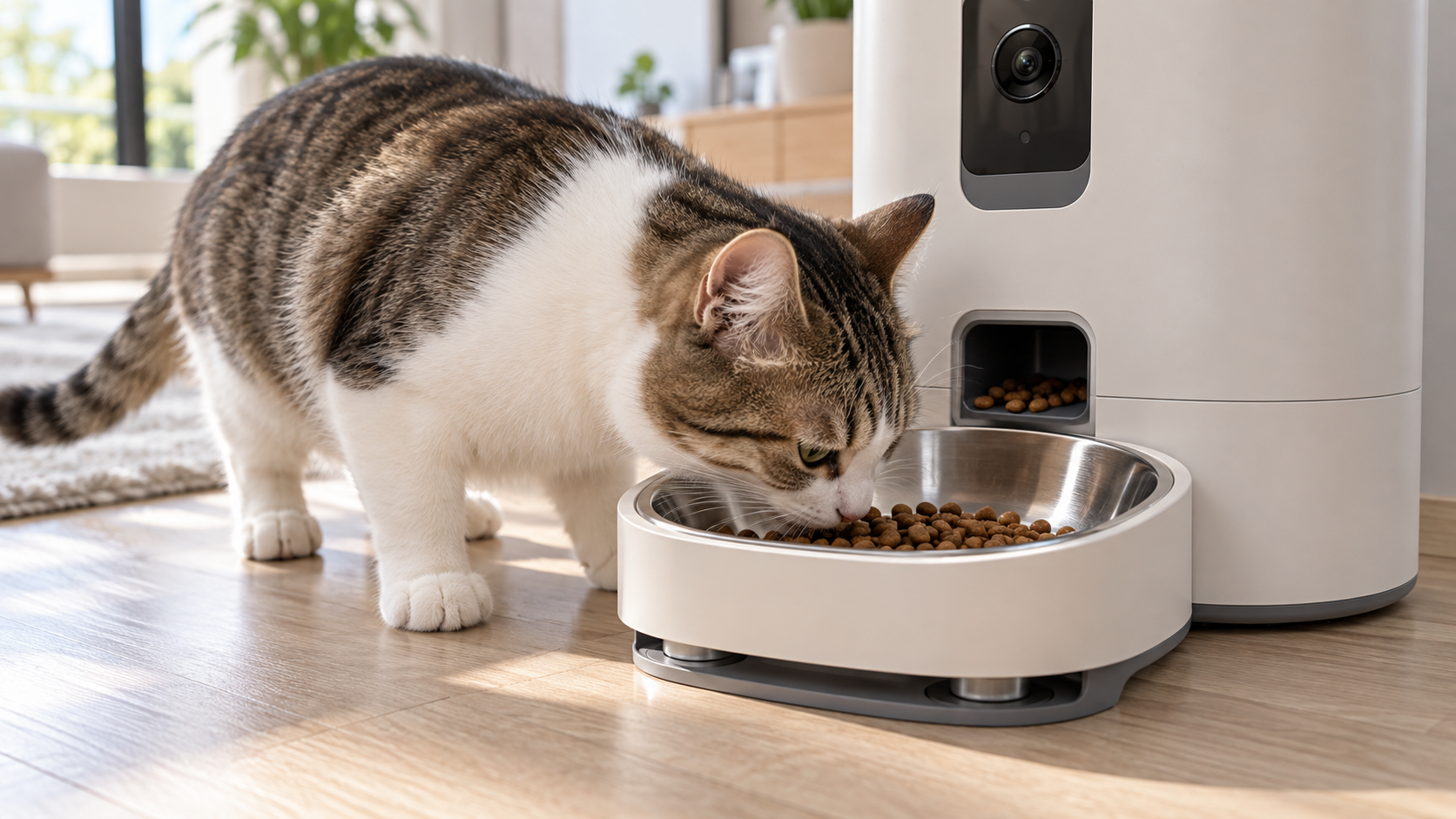 Can an AI smart feeding machine reveal changes in a pet's eating routine