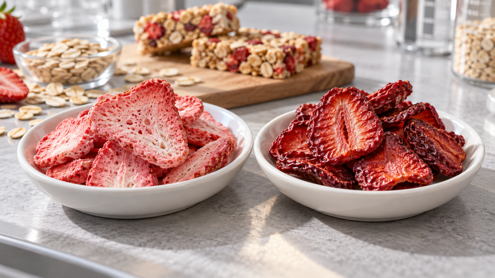 Freeze-Dried vs. Hot-Air-Dried Strawberries: Texture in Food Formulation