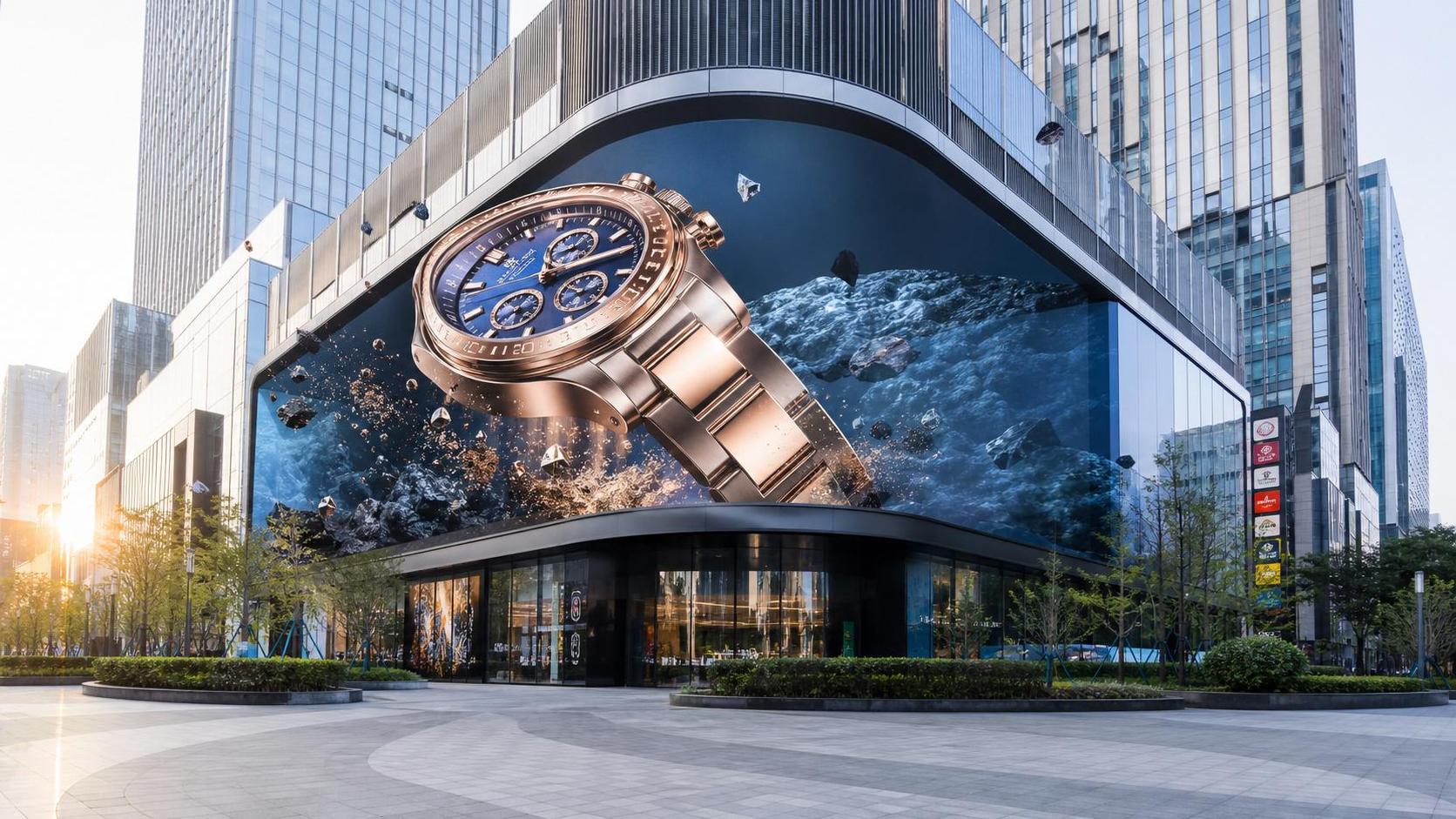 Curved Naked-Eye 3D Billboards: What Curvature, Corner Angle, and Pixel Pitch Work Best?