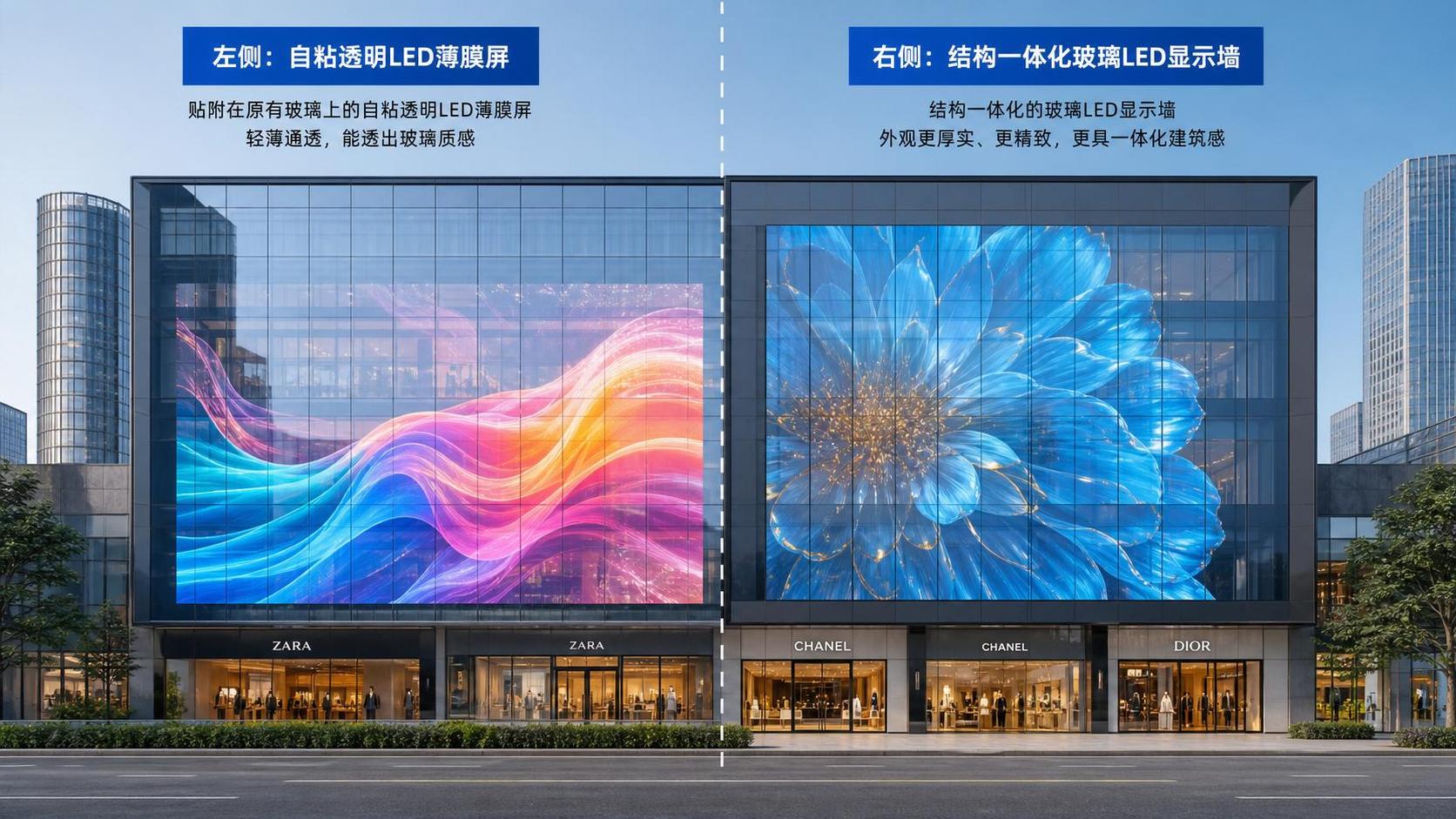 Self Adhesive Transparent LED Screens vs Glass LEDs: Which Is Easier to Retrofit?