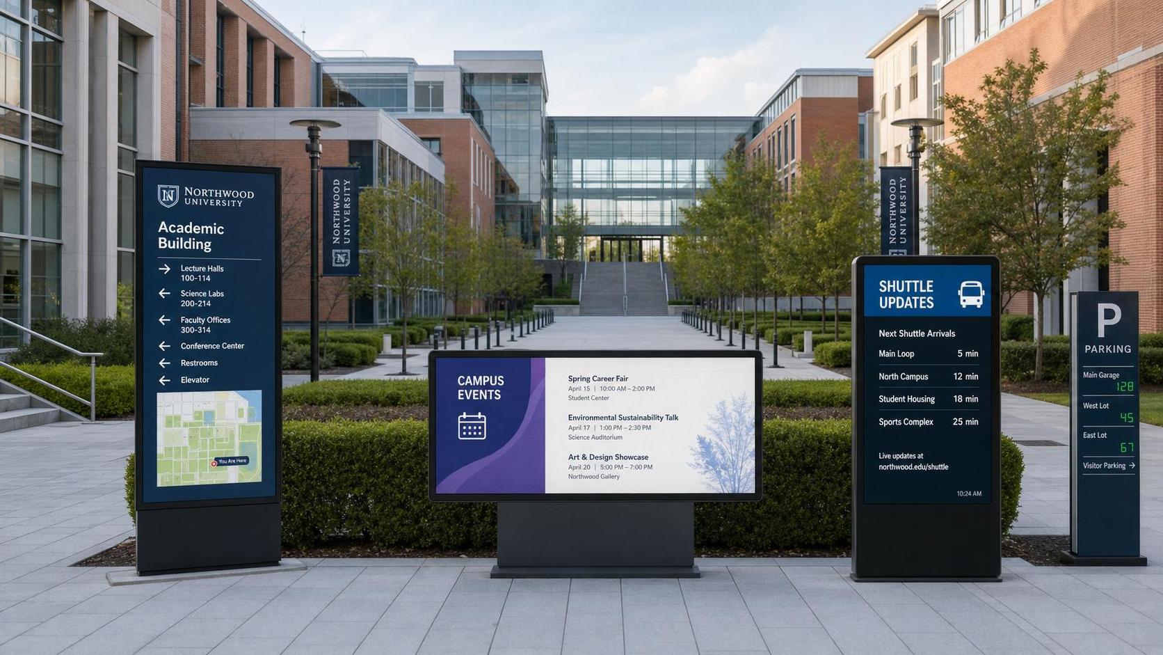 DOOH Display Systems for Campuses: Use Cases, CMS Needs, and Network Planning