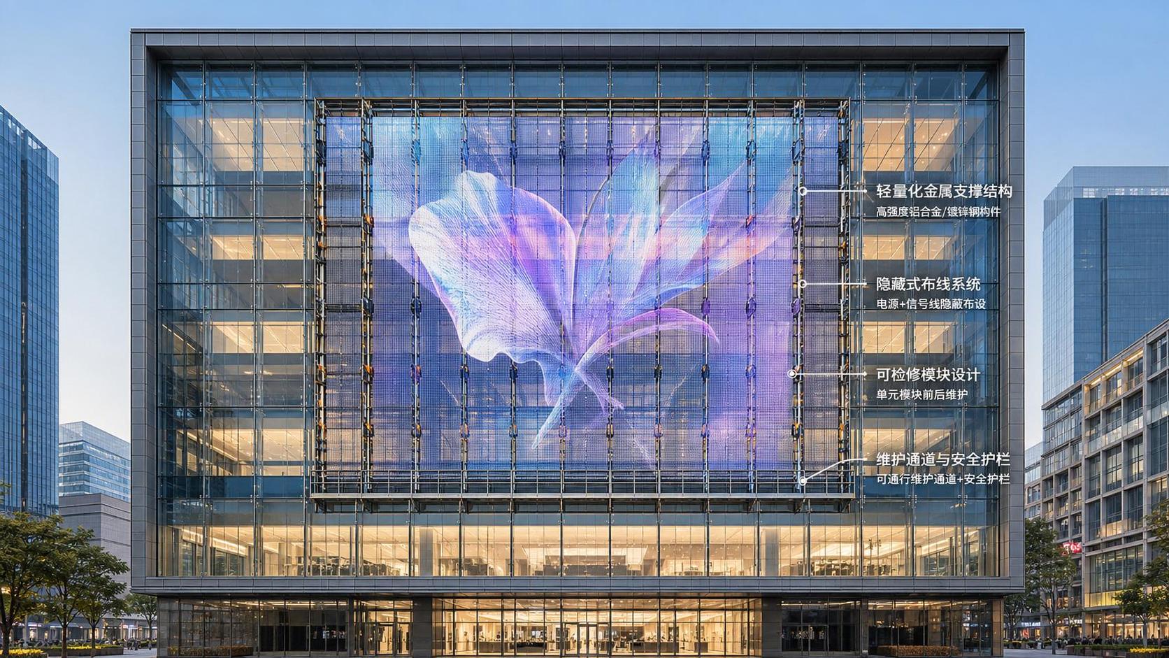 Architectural LED Facade Design: Structural Loads, Transparency, and Maintenance Access