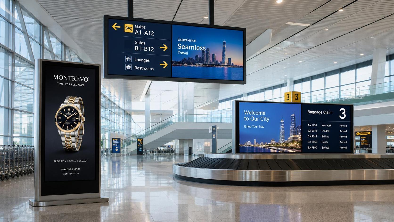 How to Choose DOOH Display Systems for Airports by Dwell Time, Brightness, and CMS Needs