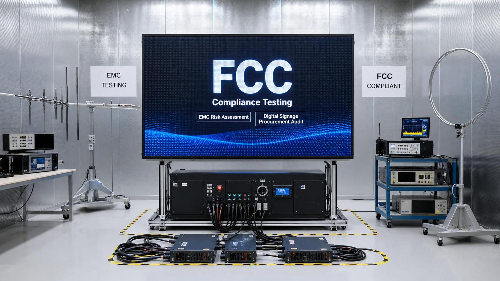 What Commercial Displays Need for FCC Compliance: EMC Risks, Test Items, and Buying Checks