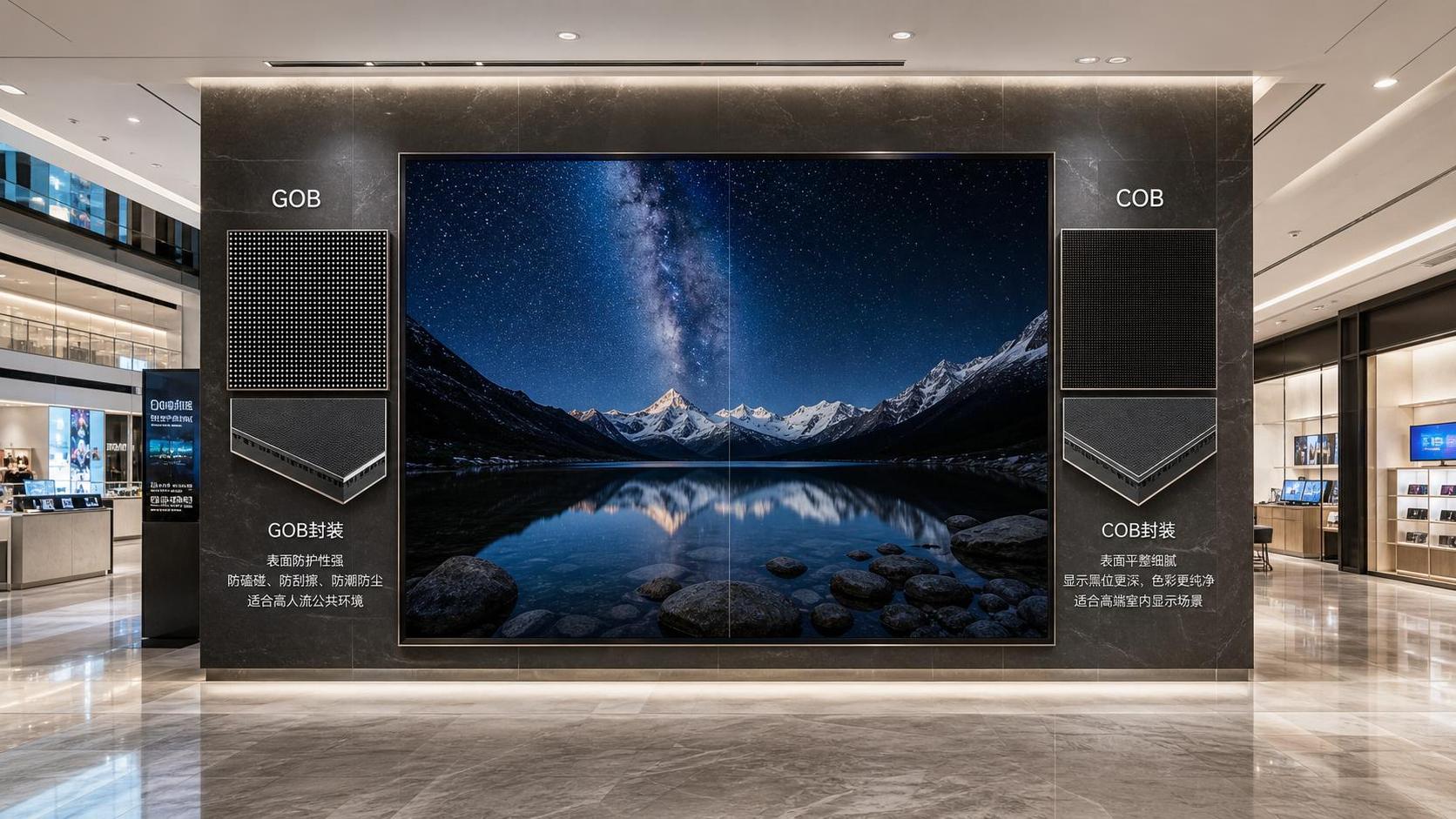 Fine-Pitch LED with GOB vs COB: Which Is Better for High-Traffic Indoor Spaces?