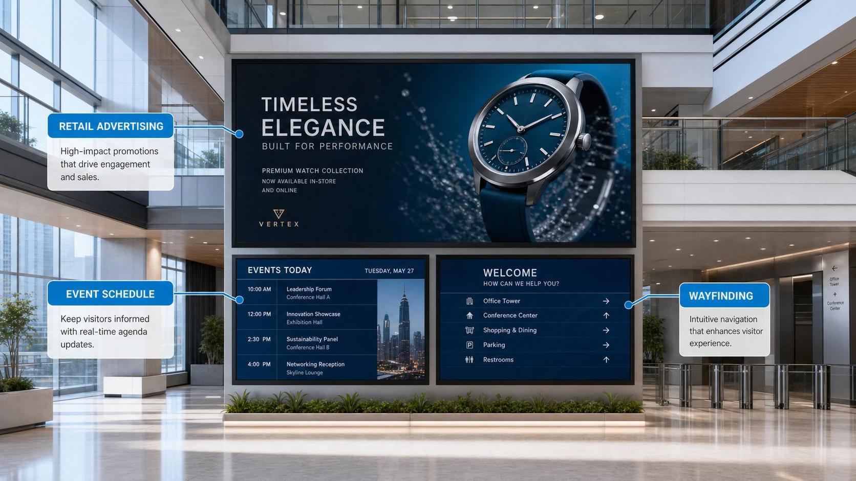 Mixed Use Displays Explained: How to Plan One System for Retail, Events, and Wayfinding