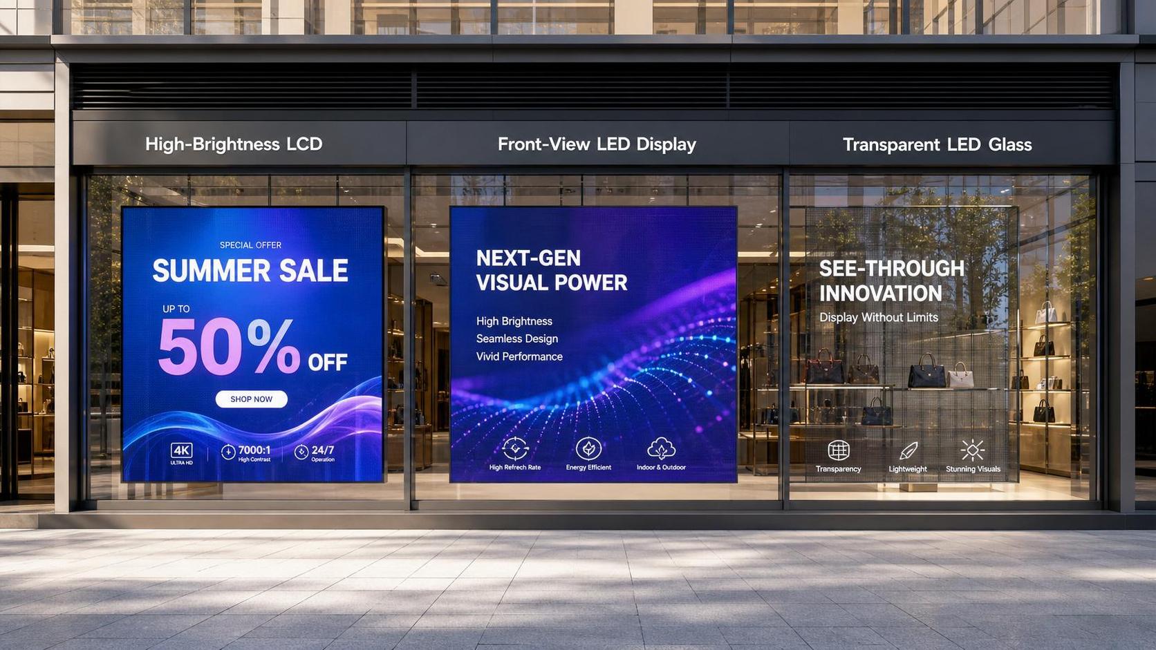 How to Compare Window Display Systems for Retail: Formats, Brightness, and CMS Options
