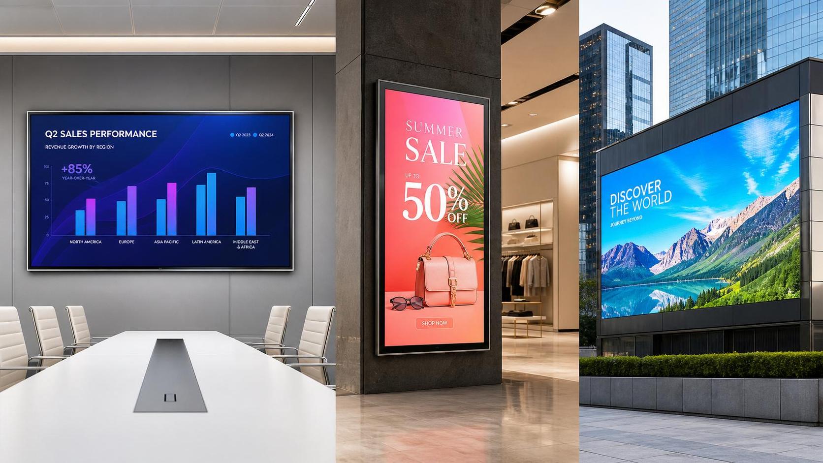 Commercial Display Screens for Business Use: Which Panel Types Work Best by Scenario?