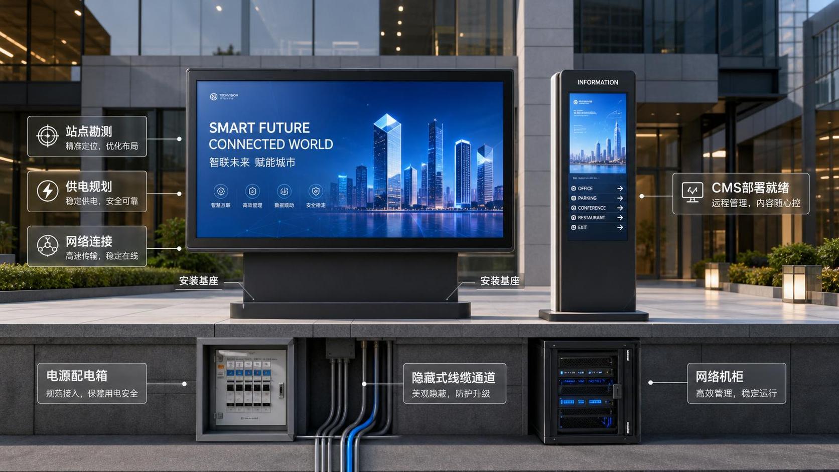 Digital Signage Deployment Checklist: Site Survey, Power, Network, and CMS Readiness