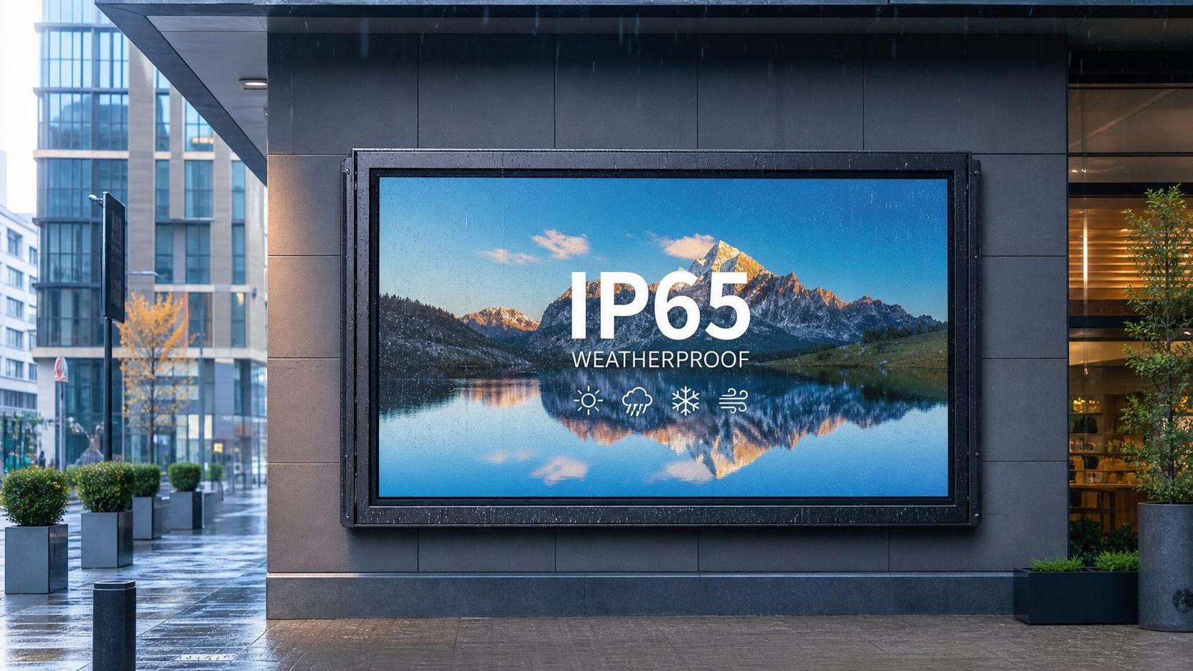 What IP65 Outdoor Durability Means for Communication Displays in Harsh Environments