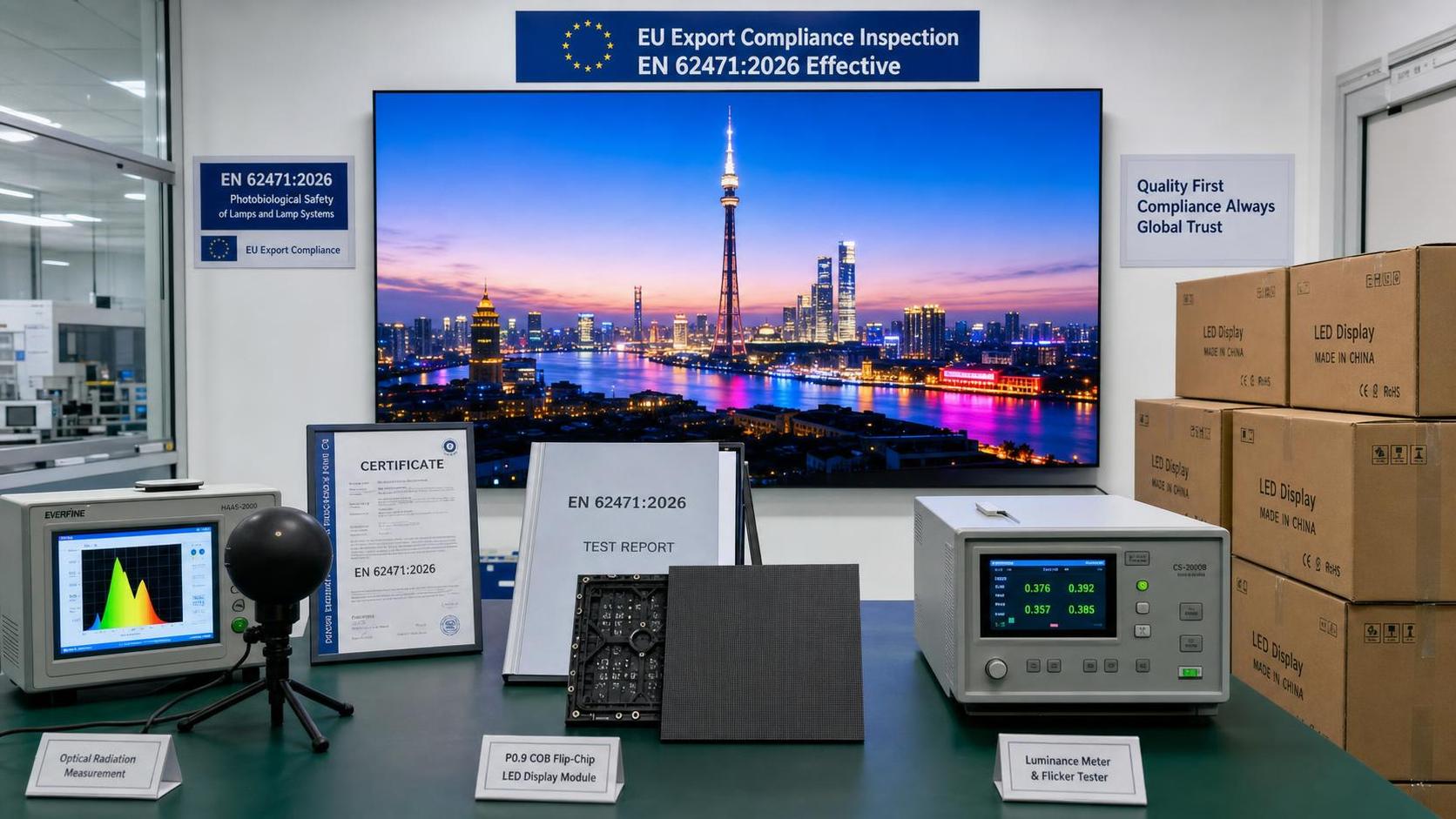 EN 62471:2026 Takes Effect for EU LED Display Exports