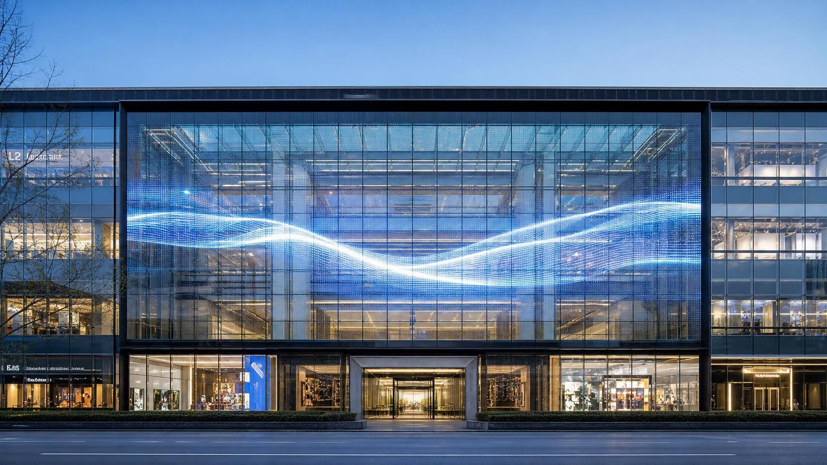 How Transparent LED Media Facades Balance Visibility, Brightness, and Building Impact