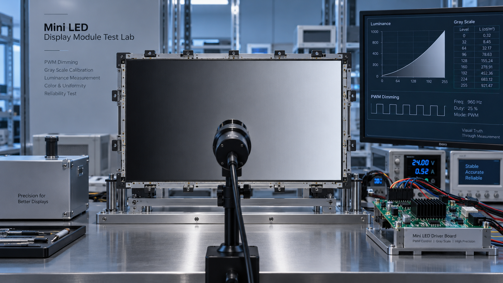 Mini LED Refresh Tuning: Balancing PWM Frequency and Grayscale Depth
