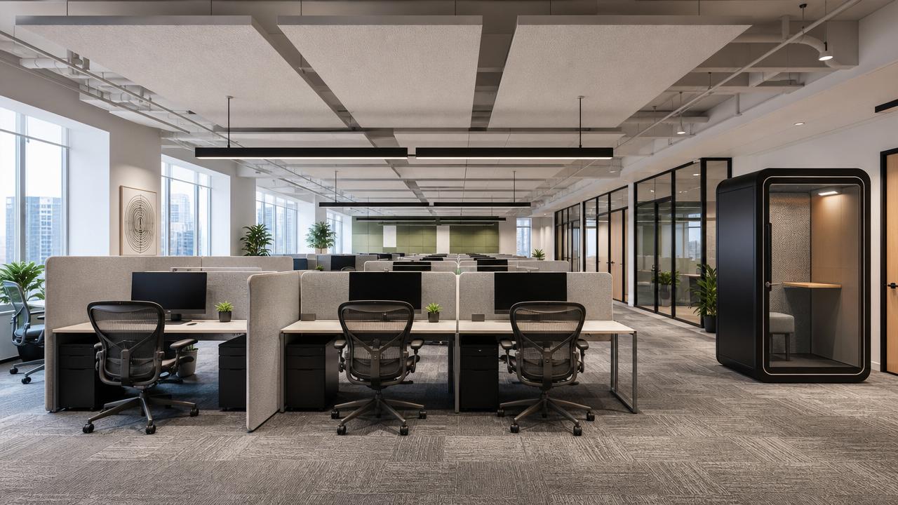 Office Acoustics Problems in Open Plans: How to Reduce Speech Noise Effectively