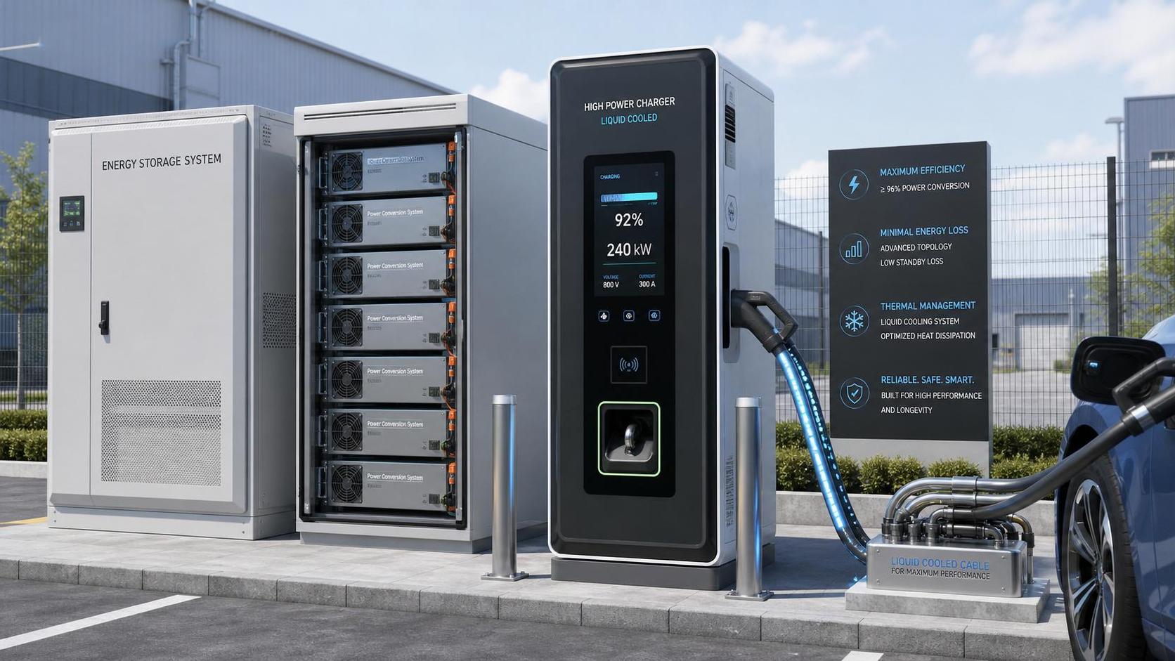 Power Conversion Efficiency Explained: How to Compare Losses in EV Charging Systems