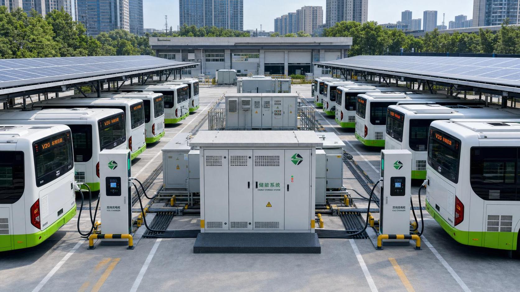 Bidirectional Charging Infrastructure for Buses: Grid Services, Depot Design, and ROI
