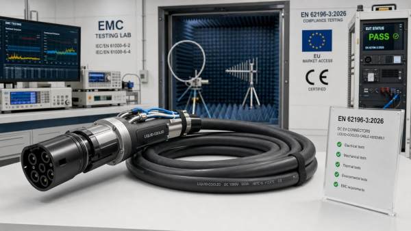 EN 62196-3:2026 Raises EMC Test Bar for Liquid-Cooled Cables