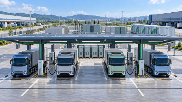 How to Size EV Superchargers for Truck Depots Without Triggering Peak-Demand Costs