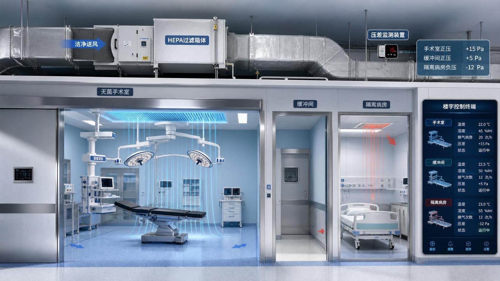 Critical Environment Control for Hospitals: Key Risks, Standards, and System Design