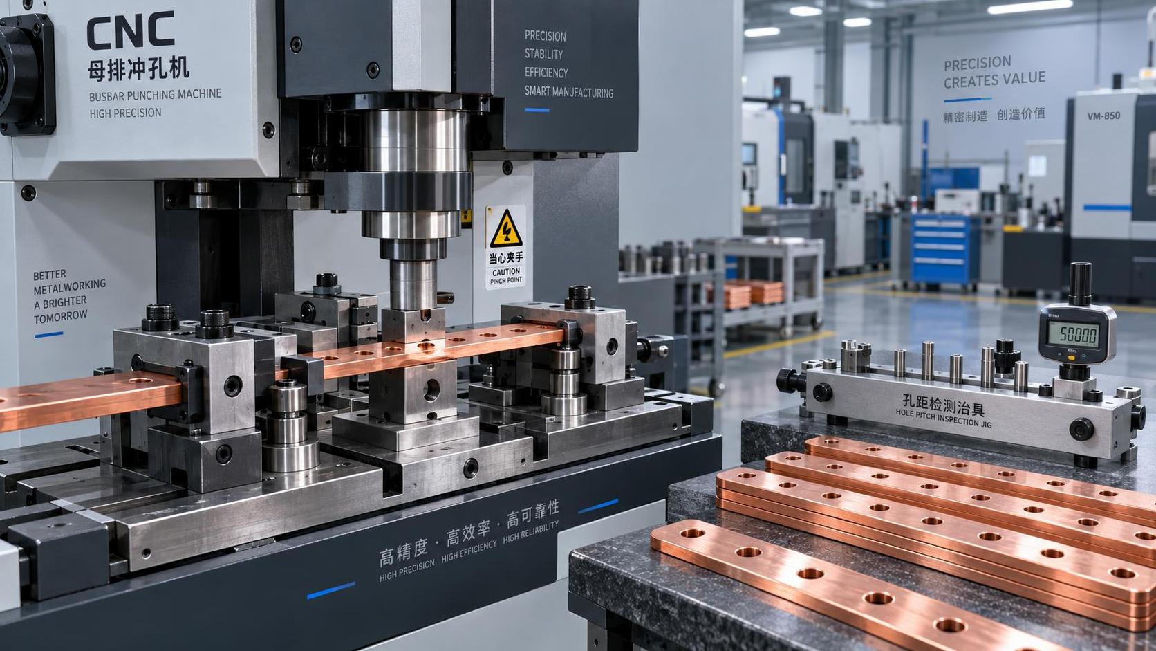 How to compare CNC busbar machine punching accuracy
