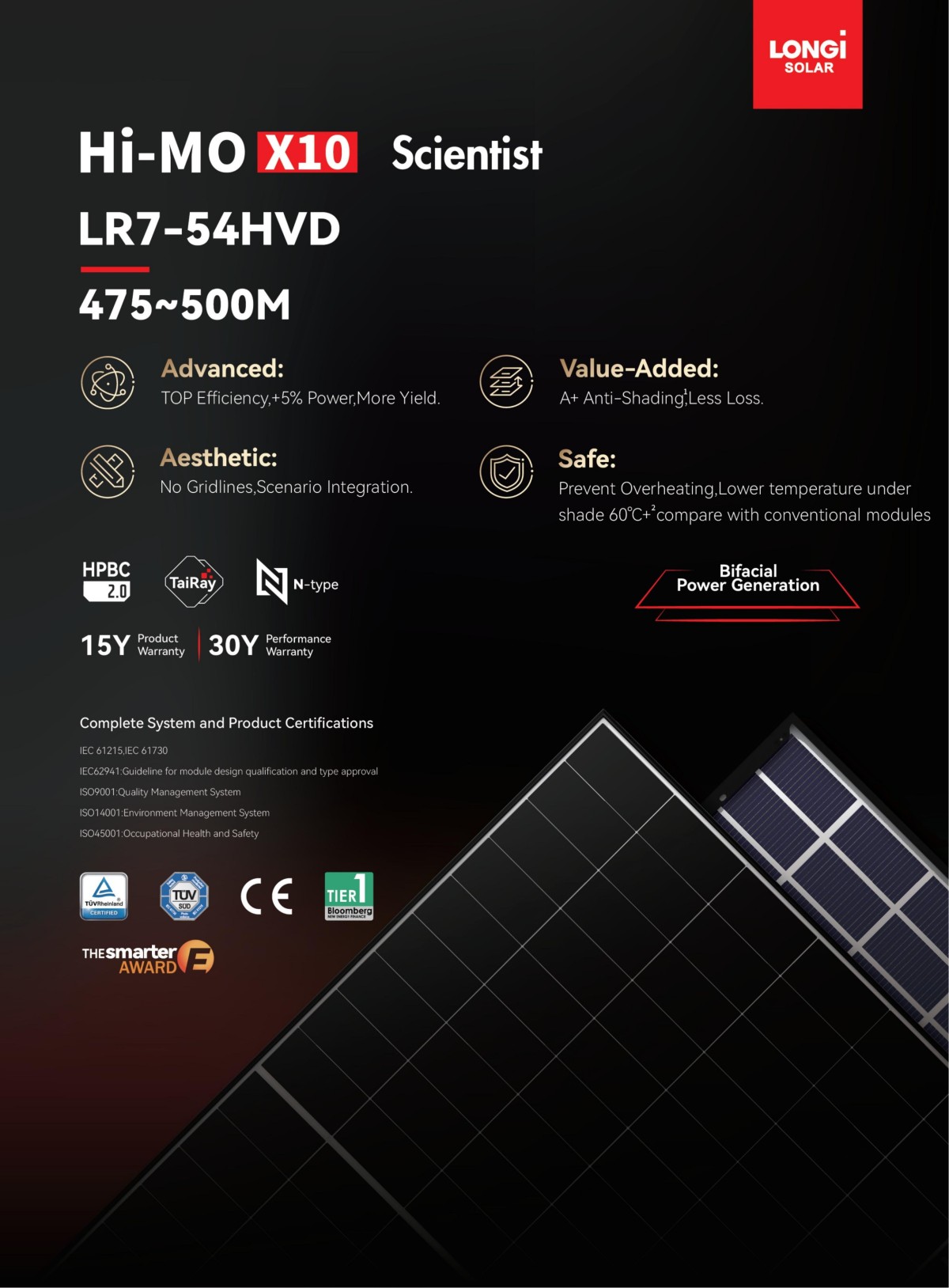 Hi-MO X10 Scientist LR7-54HVD 475~500M