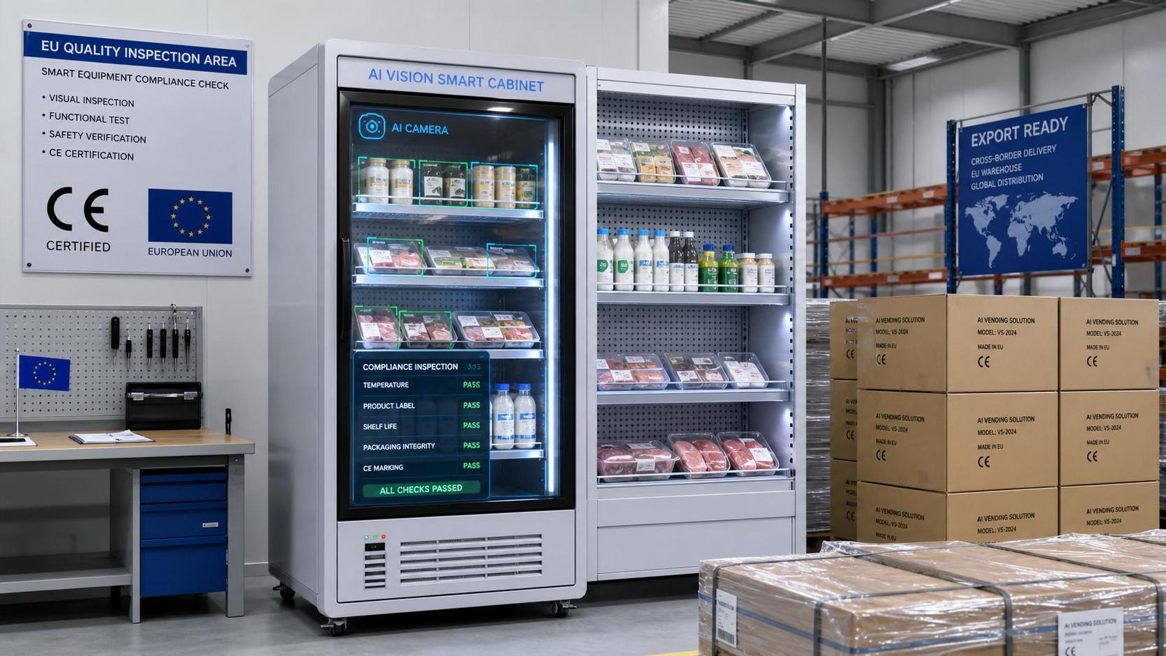 EU CE Transition Ends for AI Vision Vending Fridges