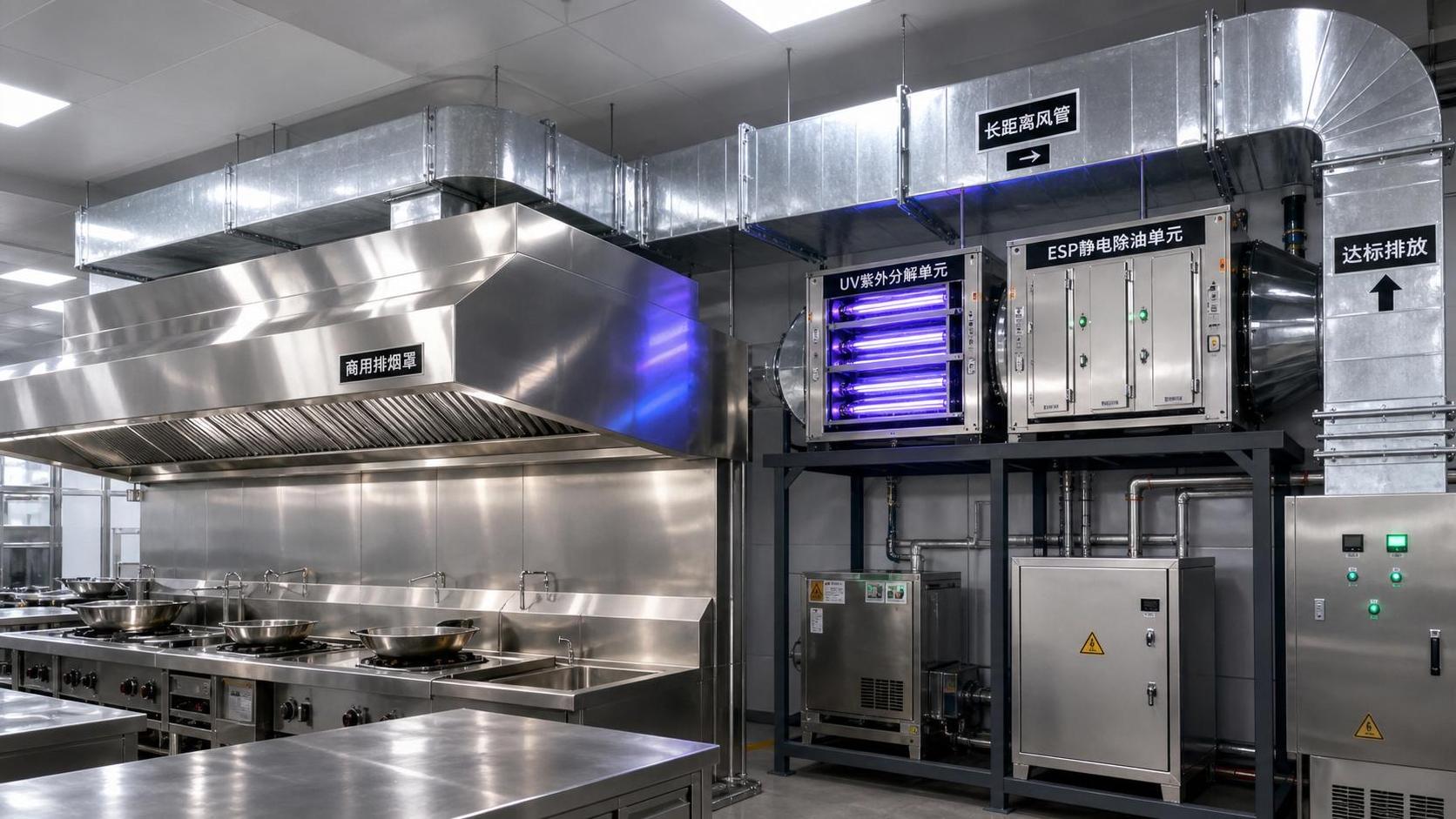 Commercial Exhaust Hoods Saudi Arabia: UV or ESP for Grease Control?