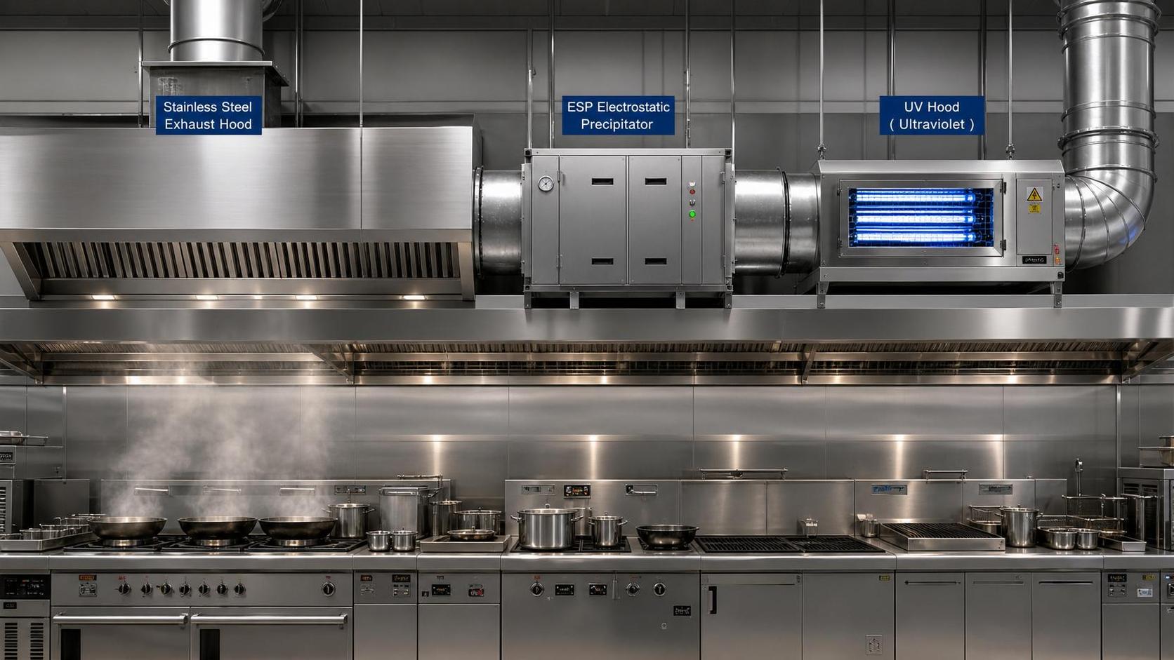 Hotel Kitchen Exhaust Treatment: ESP vs UV Hood Performance