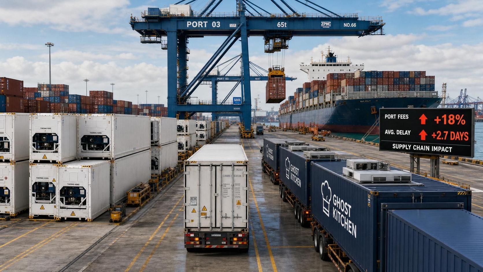 Ho Chi Minh Port Fees Rise 35%, Ghost Kitchen Shipments Face 12-Day Delays