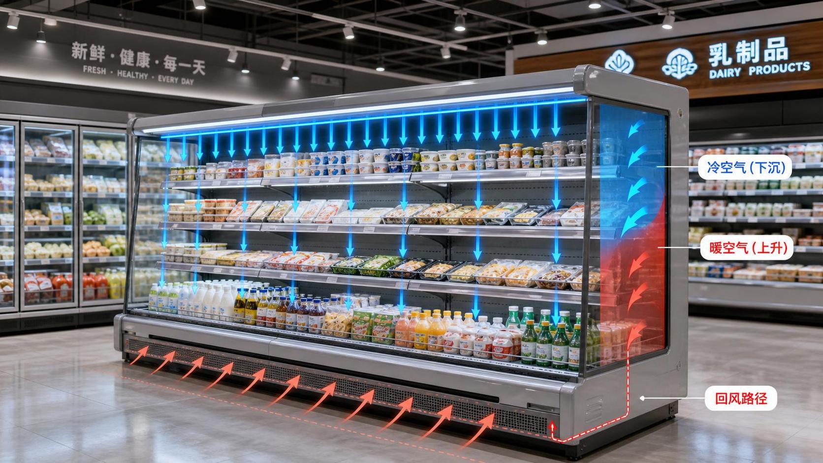 Laminar Air Curtain Technology: When Does It Improve Case Temperature Stability?