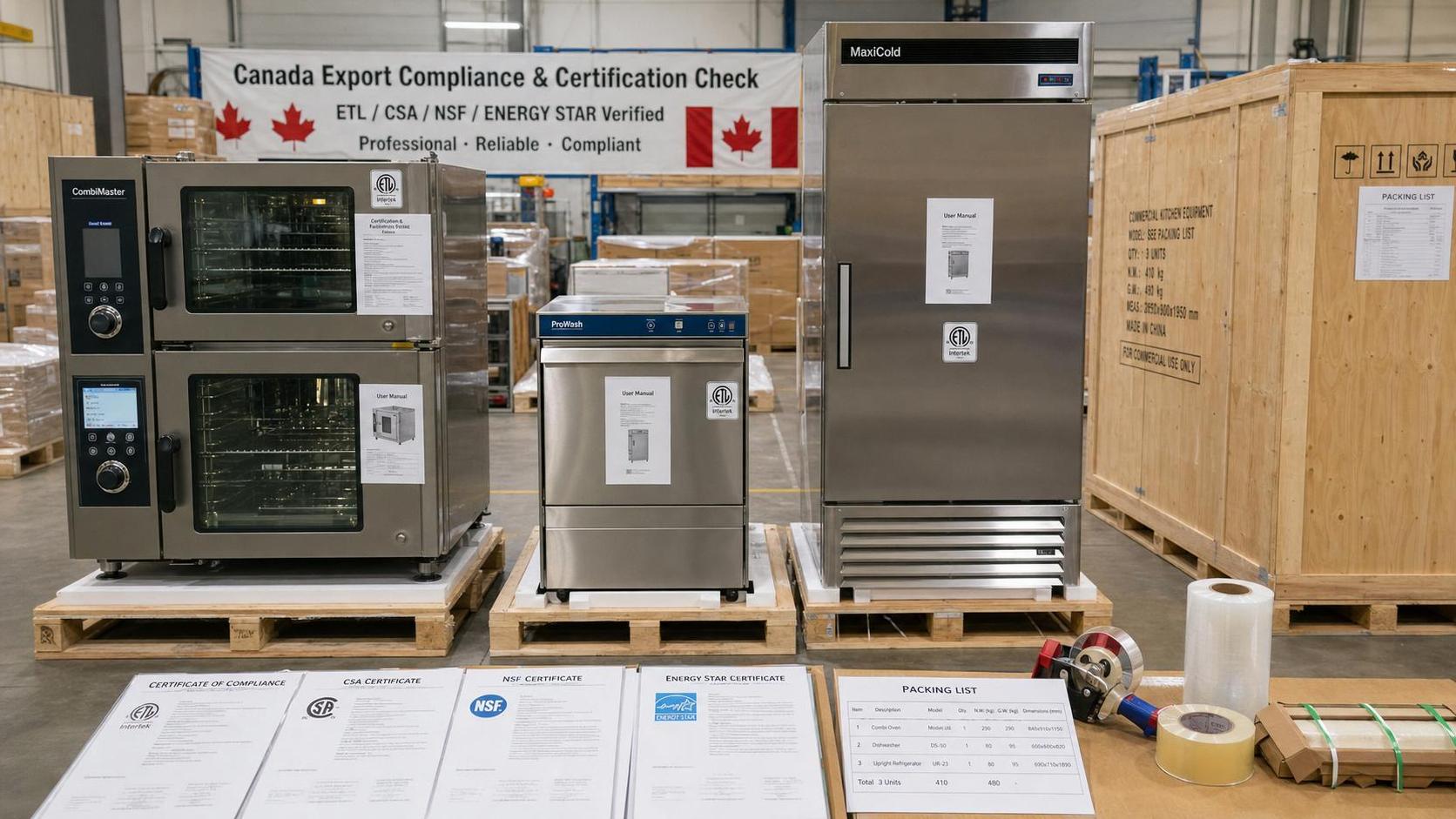 Foodservice Equipment Exports Canada: Compliance Checks Before Shipping