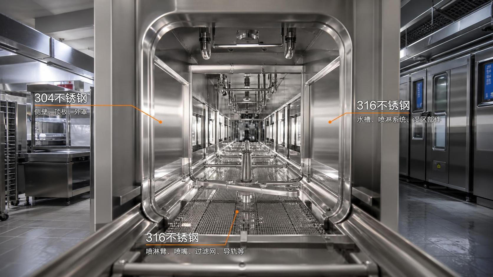 How Stainless Steel Grade Affects Hygiene and Lifespan in Flight Type Dishwashers