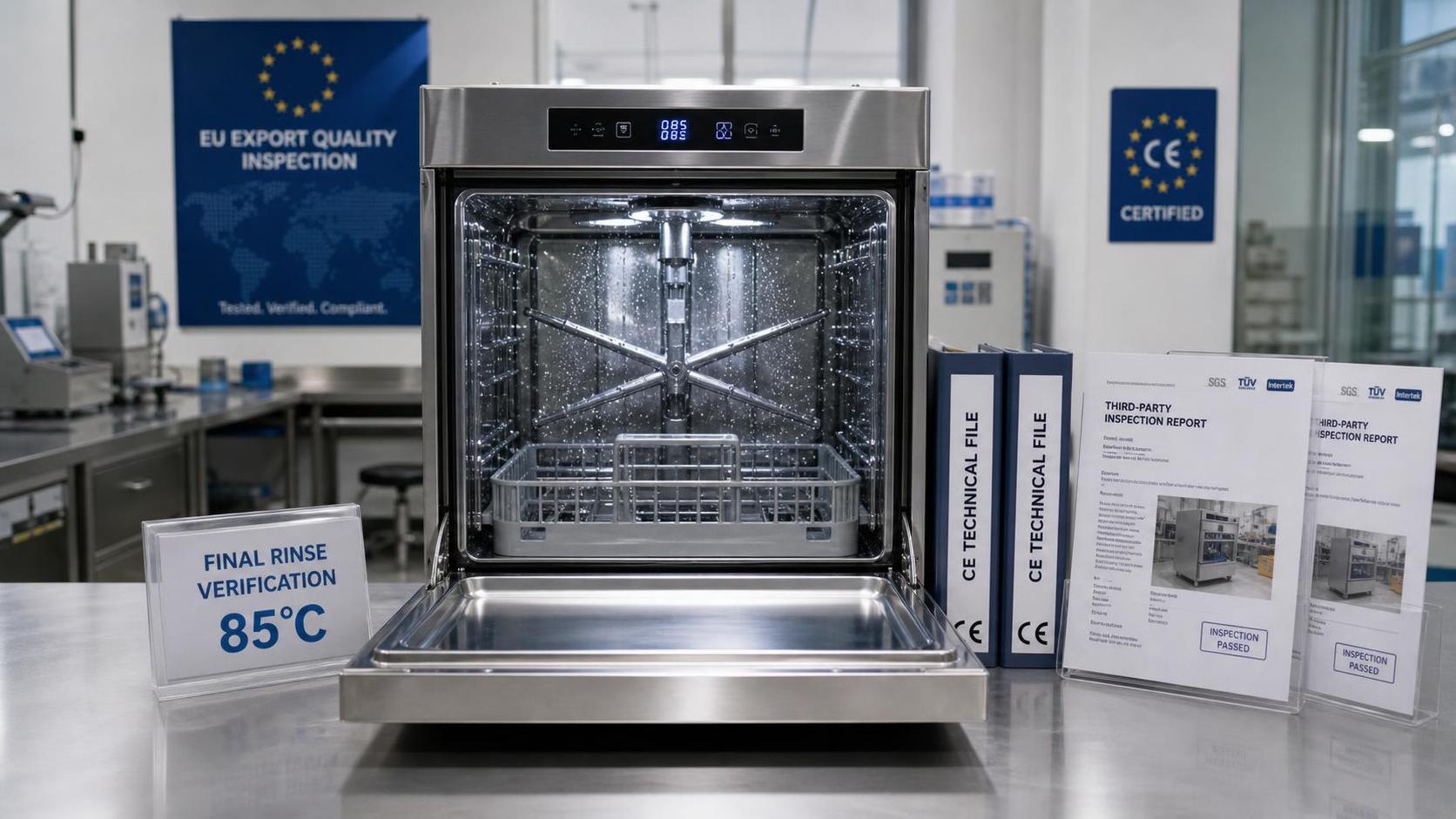 EU CE Rule Requires 85°C Rinse Proof for Dishwashers