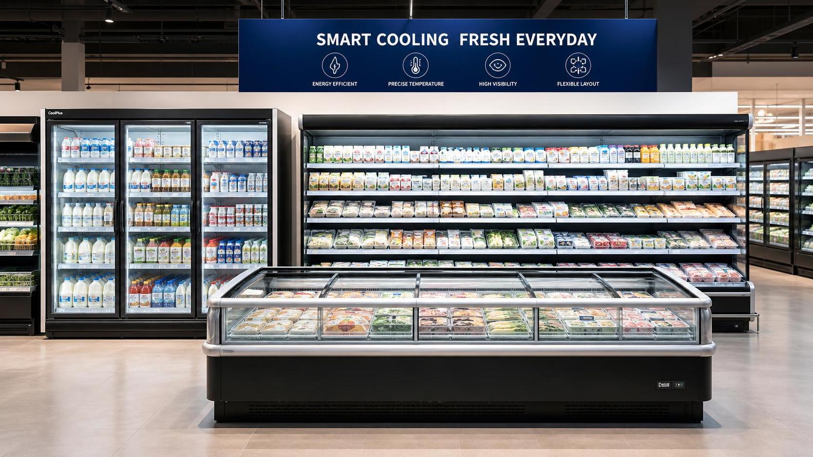 How to Compare Retail Refrigeration for Grocery Stores by Energy Use and Merchandising Fit