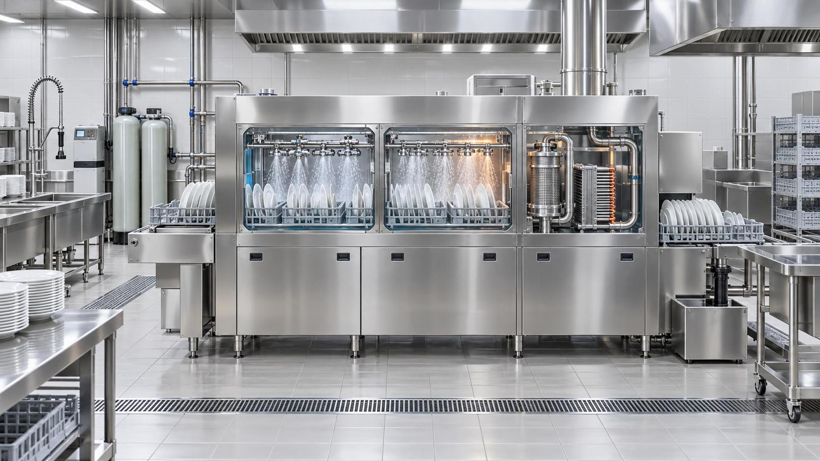 What determines the price of water-efficient warewashing systems?