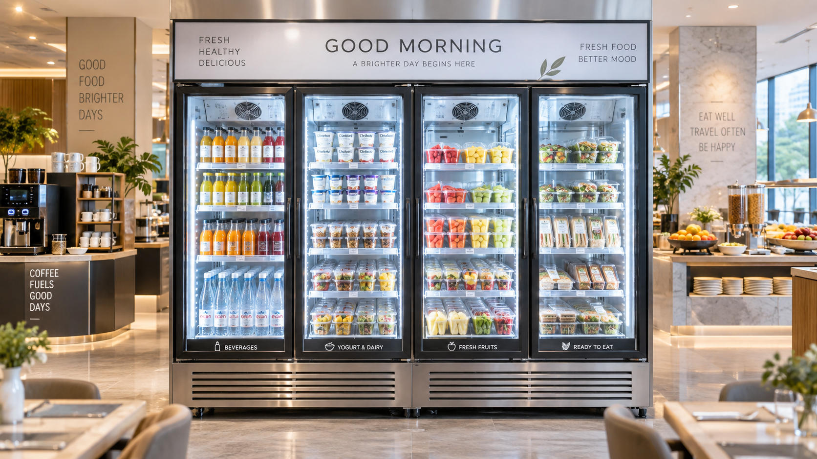 Are Glass Door Refrigerators Suitable for Hotel Breakfast Service?