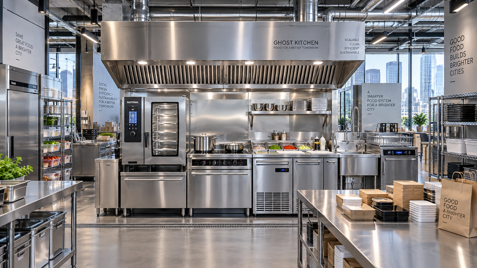 When does a ghost kitchen for urban locations justify modular design?