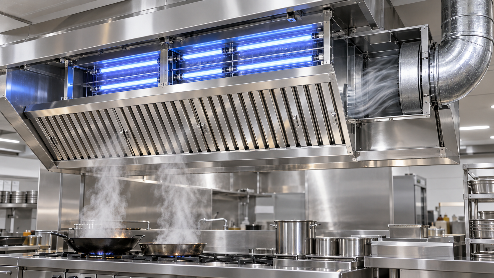 When does a grease exhaust filtration system need UV filtration?