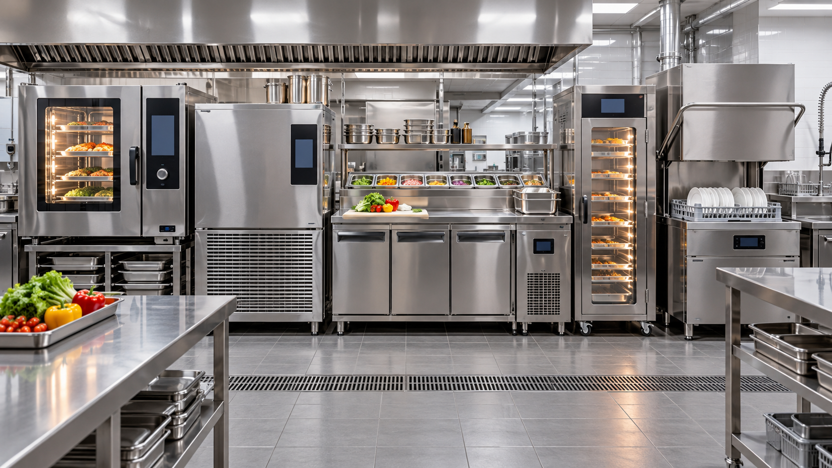 Which equipment creates a standardized restaurant kitchen workflow?
