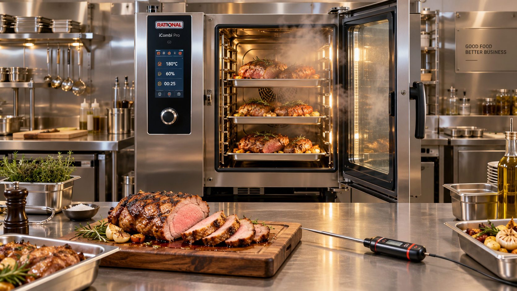 Can steam cooking technology reduce meat shrinkage in restaurants?