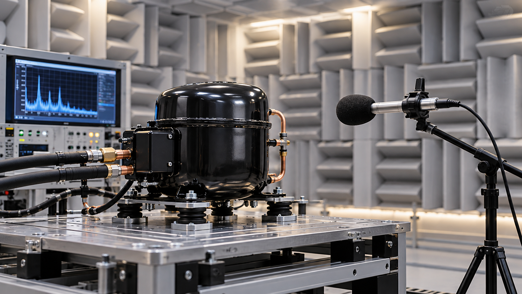 How to compare noise ratings for refrigeration compressors