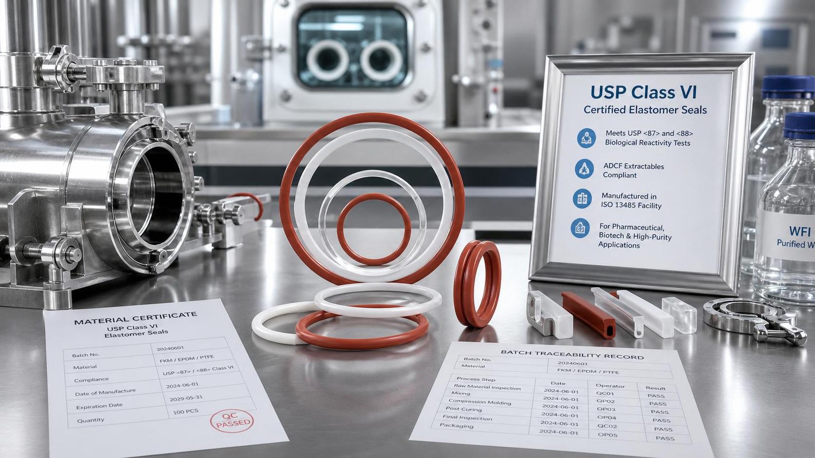 USP Class VI Elastomer Seals: Material Checks Before Validation