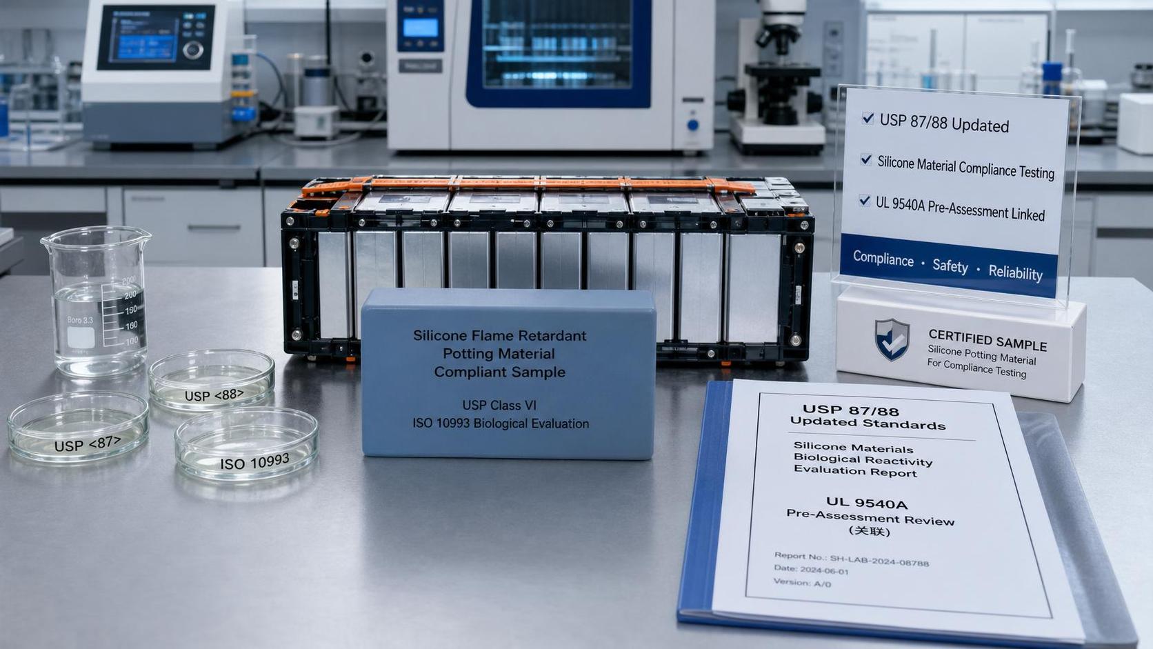 FDA Ties USP <87>/<88> Update to Battery Pack Silicones