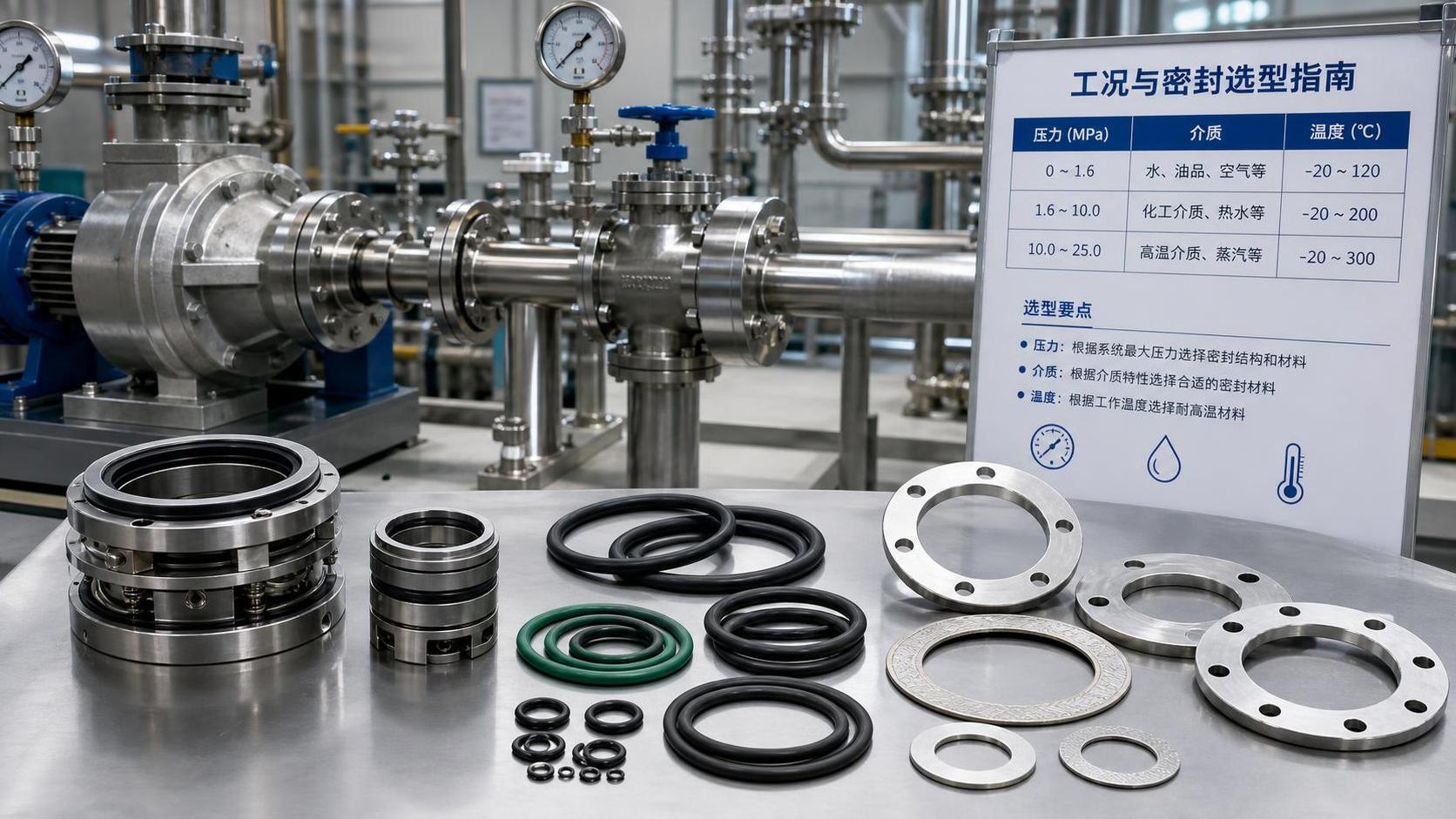 Fluid Sealing Technology Guide: Choosing the Right Seal for Pressure, Media, and Temperature