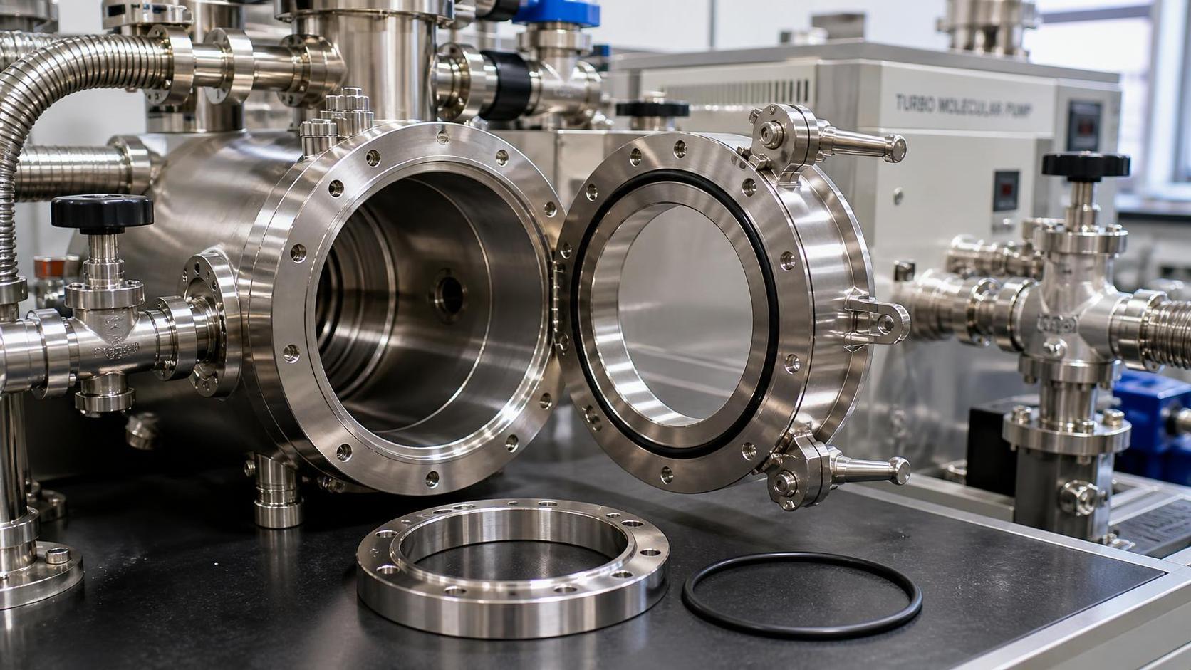 Which vacuum system sealing components support fast maintenance access?