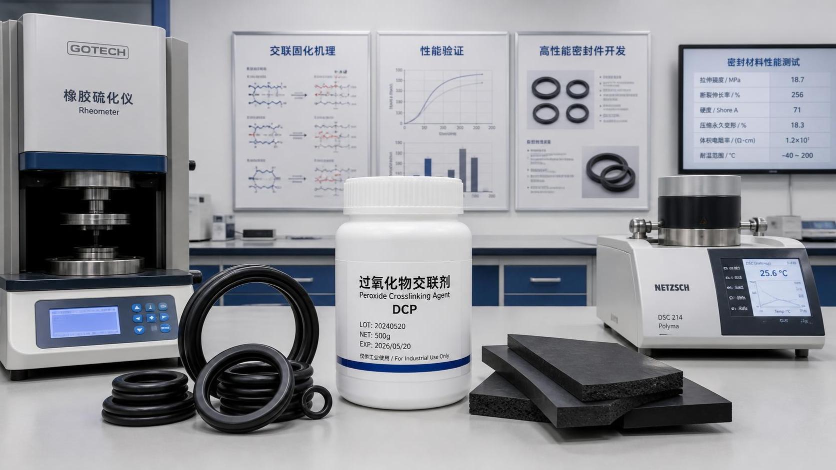 When is a custom peroxide cross-linking agent worth developing?