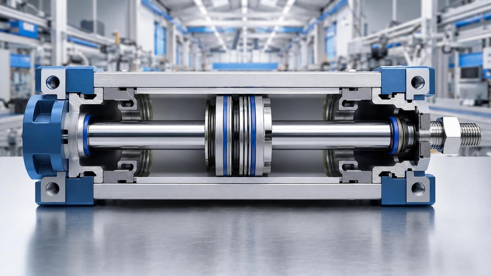 How fluid film sealing controls leakage in pneumatic cylinders
